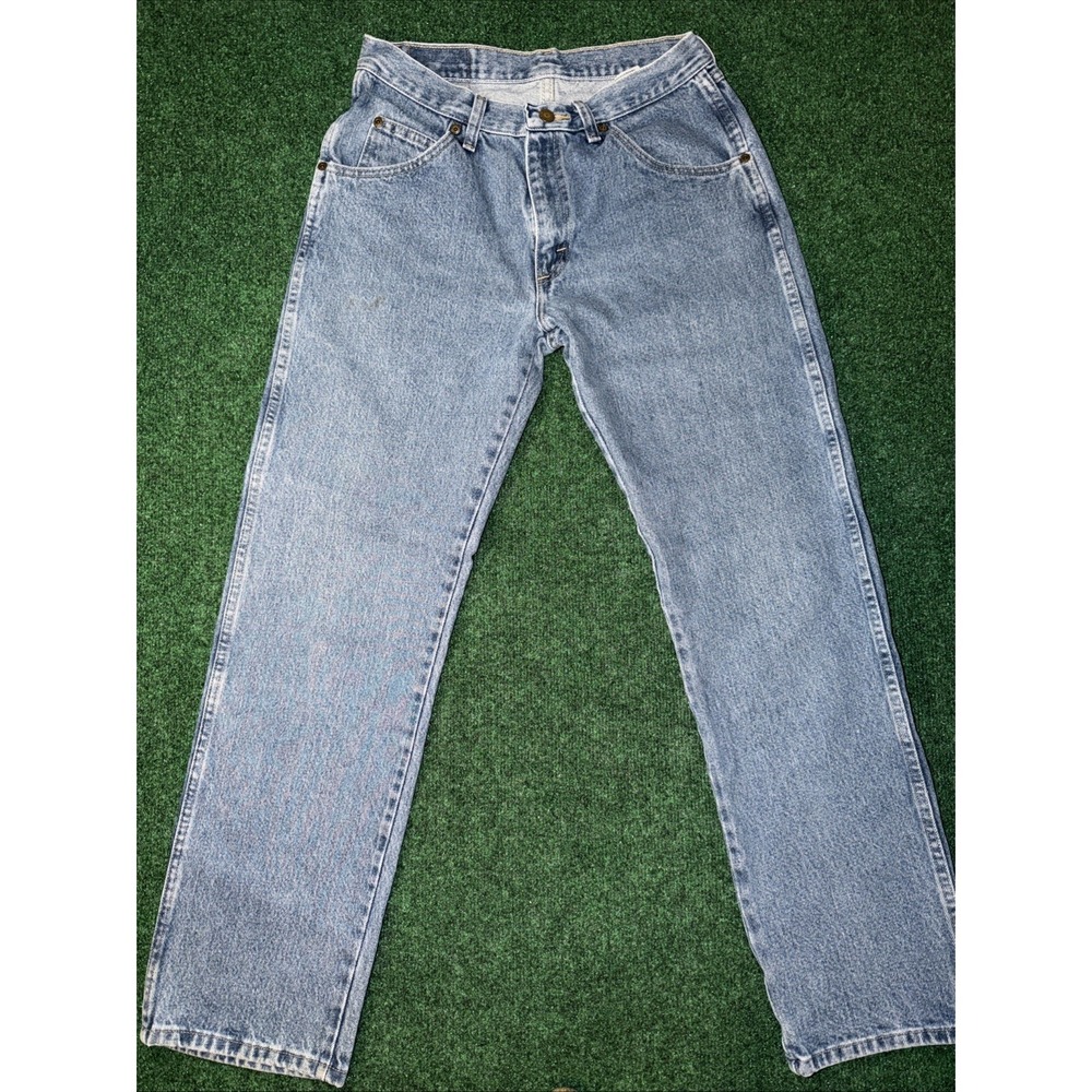Wrangler Light Wash Jeans Men's Size 31 X 32 Straight Leg 043
